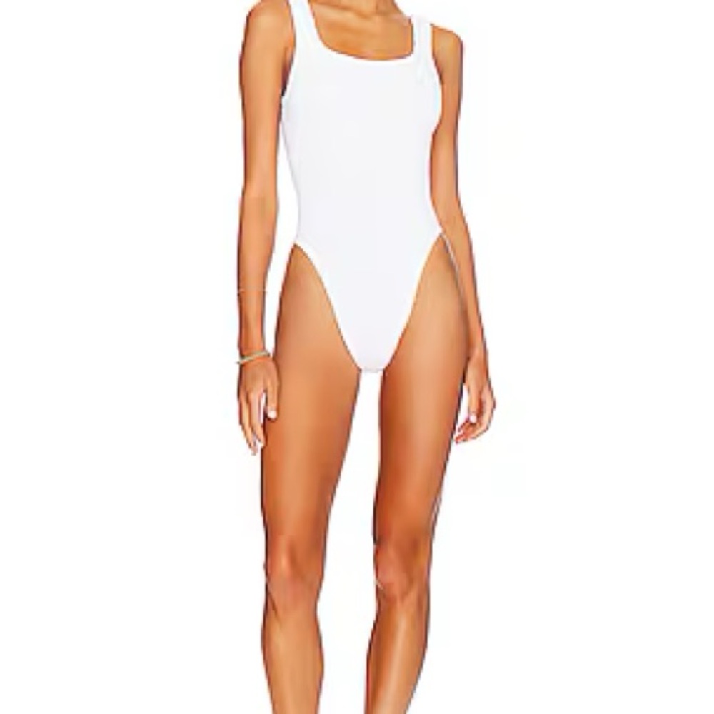 Hunza G White One-Piece Swimsuit